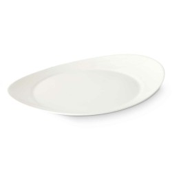 Assiette plate Blanc verre 30,5 x 3 x 26 cm (18 Unités)