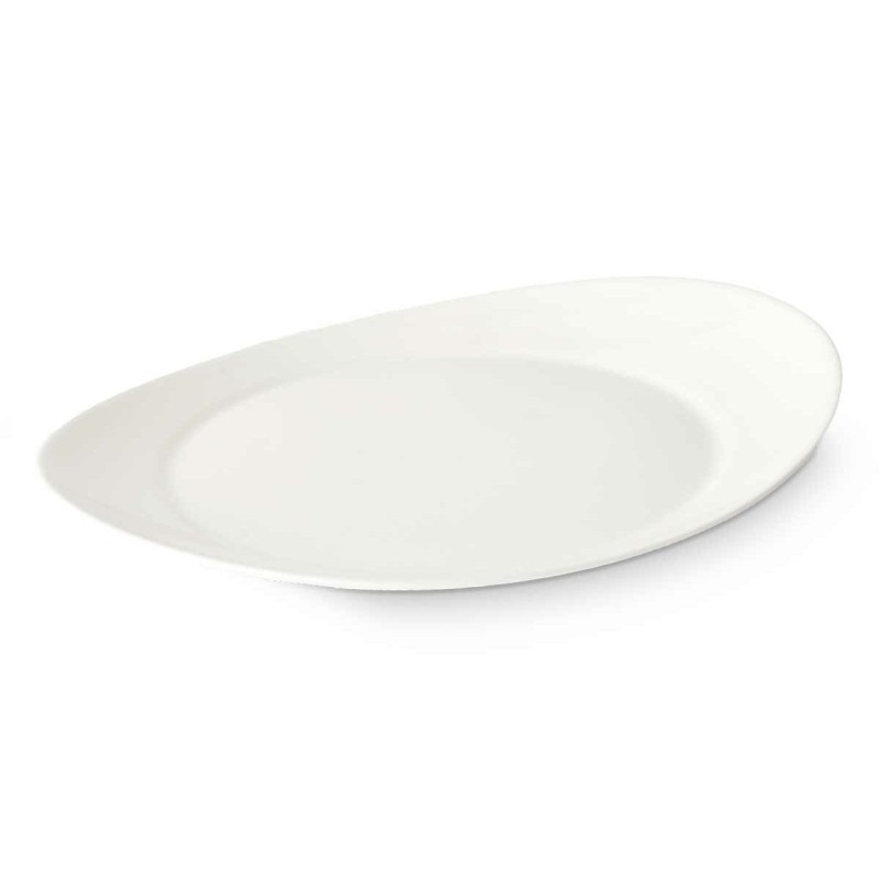 Assiette plate Vivalto LYBP-120 Blanc Verre opalin 30,5 x 3 x 26 cm (18 Unités)