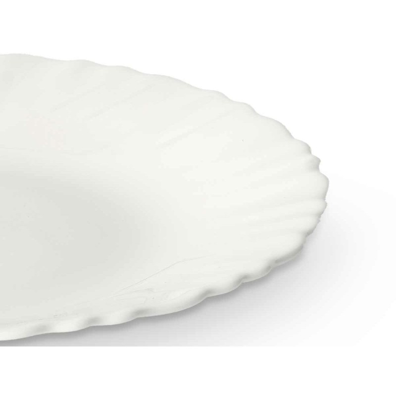 Dessert dish Vivalto LXP-75 White Opaline glass 19 x 2 x 19 cm (24 Units)