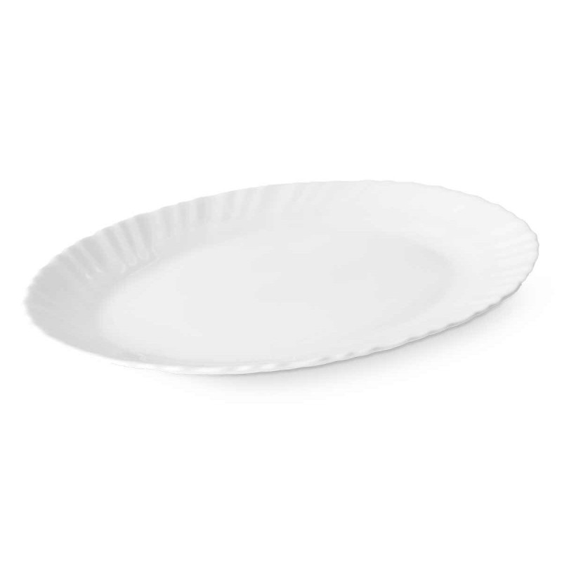 Serving Platter Vivalto LXYP-120 White Opaline glass 30,5 x 2,5 x 23,5 cm (24 Units)