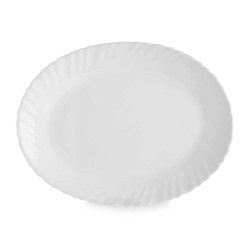 Serving Platter Vivalto LXYP-100 White Opaline glass 25 x 2 x 19 cm (24 Units)