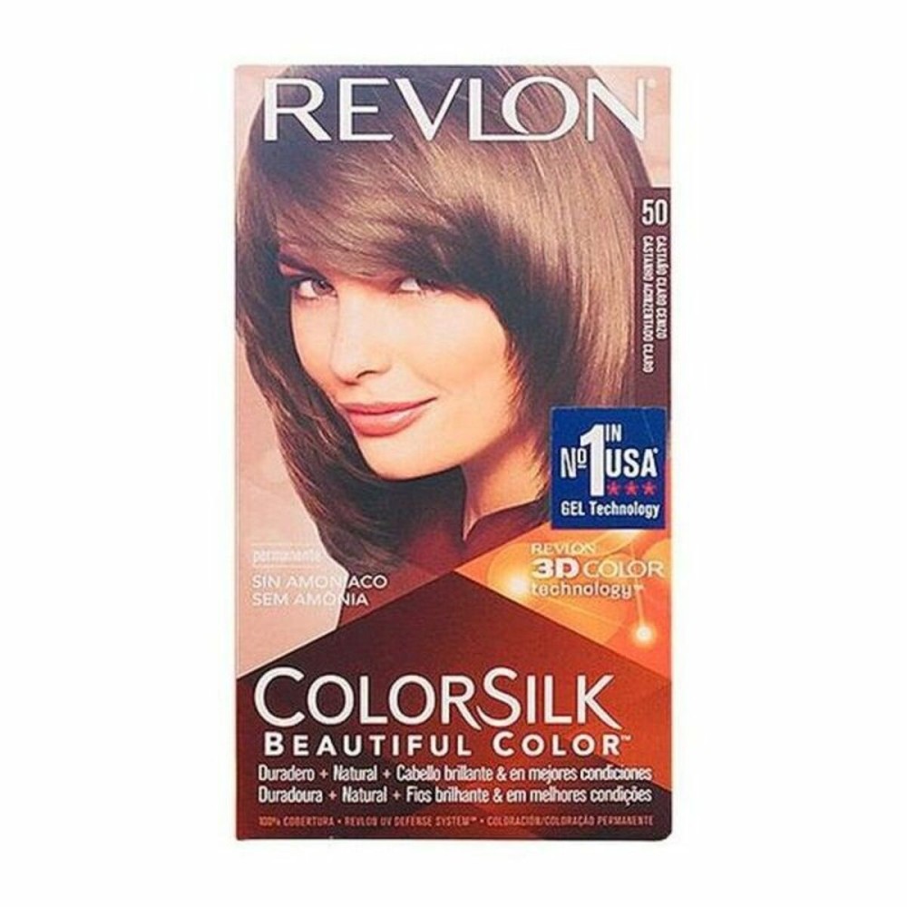 Teinture sans ammoniaque Colorsilk Revlon 929-95509 Châtain Clair Cendré (1 Unités)