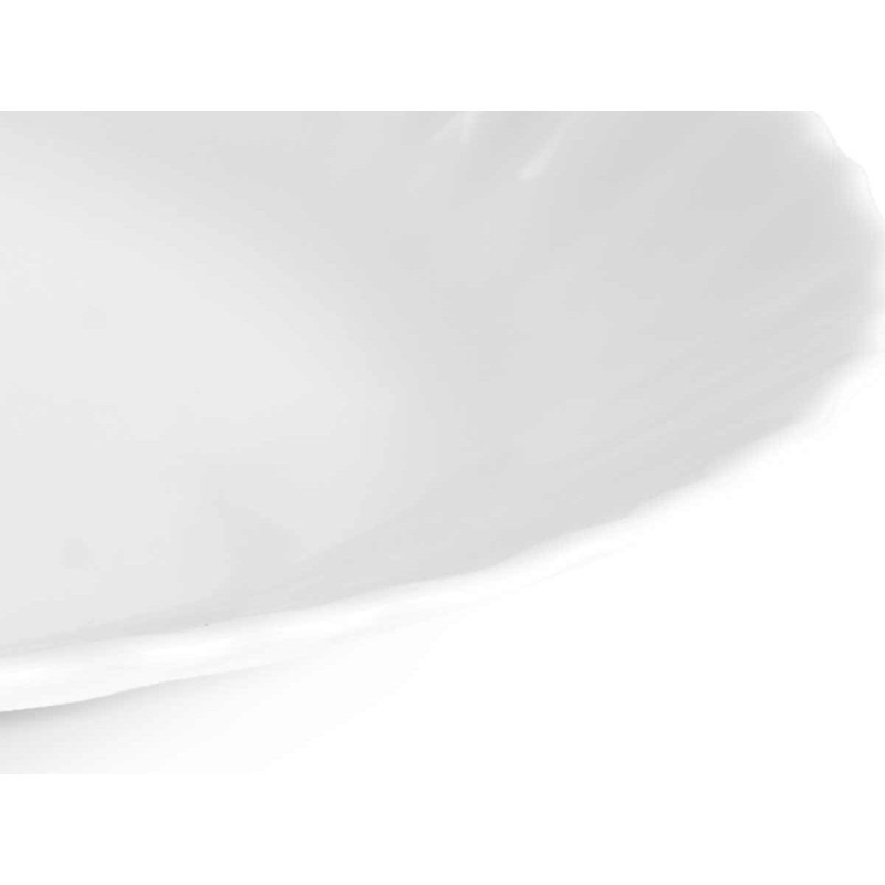 Serving Platter Vivalto LXYP-100 White Opaline glass 25 x 2 x 19 cm (24 Units)