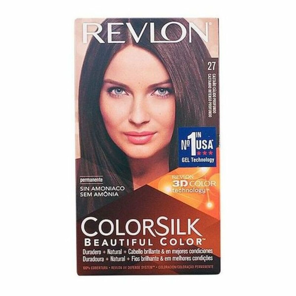 Teinture sans ammoniaque Colorsilk Revlon I0021834 Châtain Chaud Profond (1 Unités)