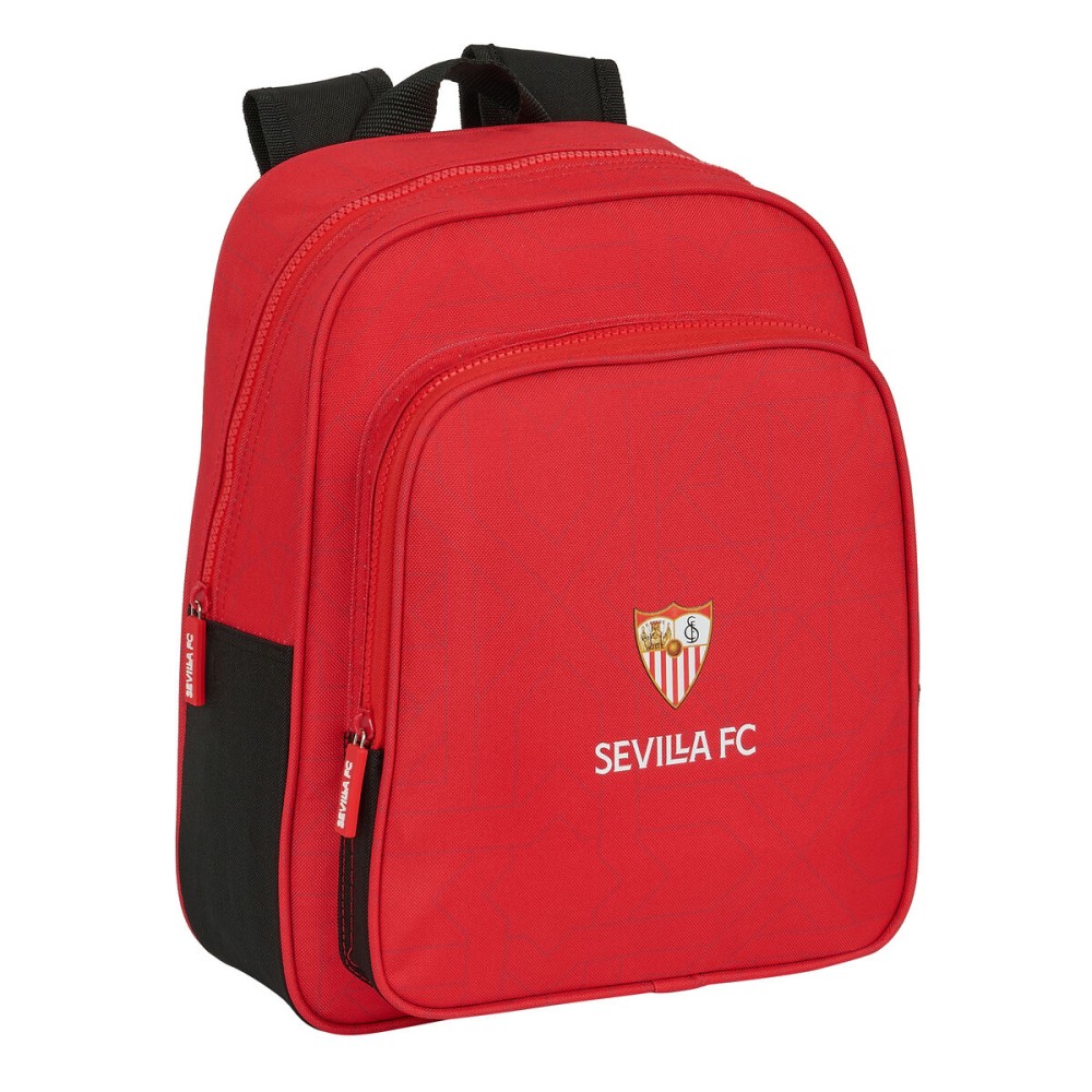 Schulrucksack Sevilla Fútbol Club Schwarz Rot 28 x 34 x 10 cm