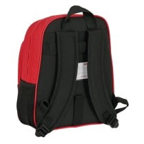 Schulrucksack Sevilla Fútbol Club Schwarz Rot 28 x 34 x 10 cm