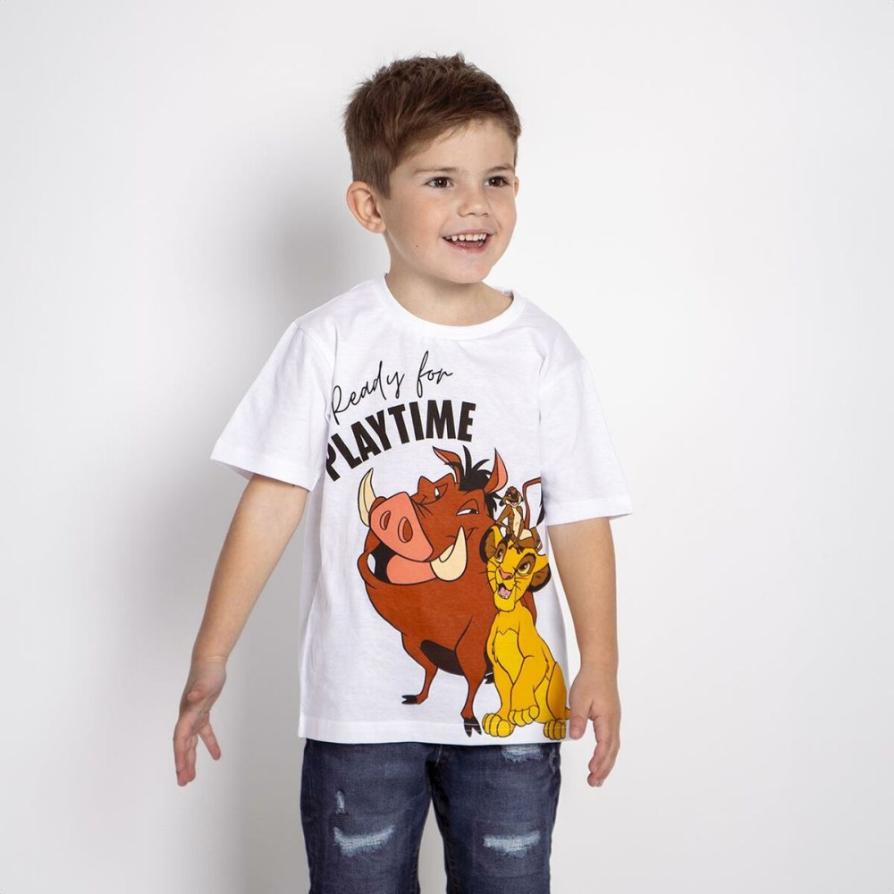 Kurzarm-T-Shirt für Kinder The Lion King Weiß