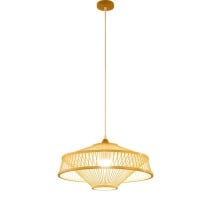 Ceiling Light DKD Home Decor Brown Bamboo (50 x 50 x 23 cm)