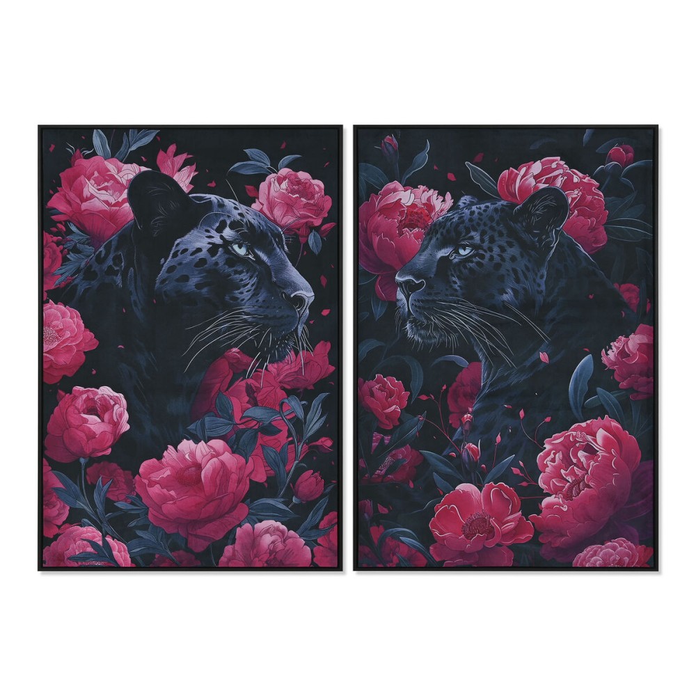 Bild Home ESPRIT Schwarz Rosa 83 x 4 x 123 cm (2 Stück)