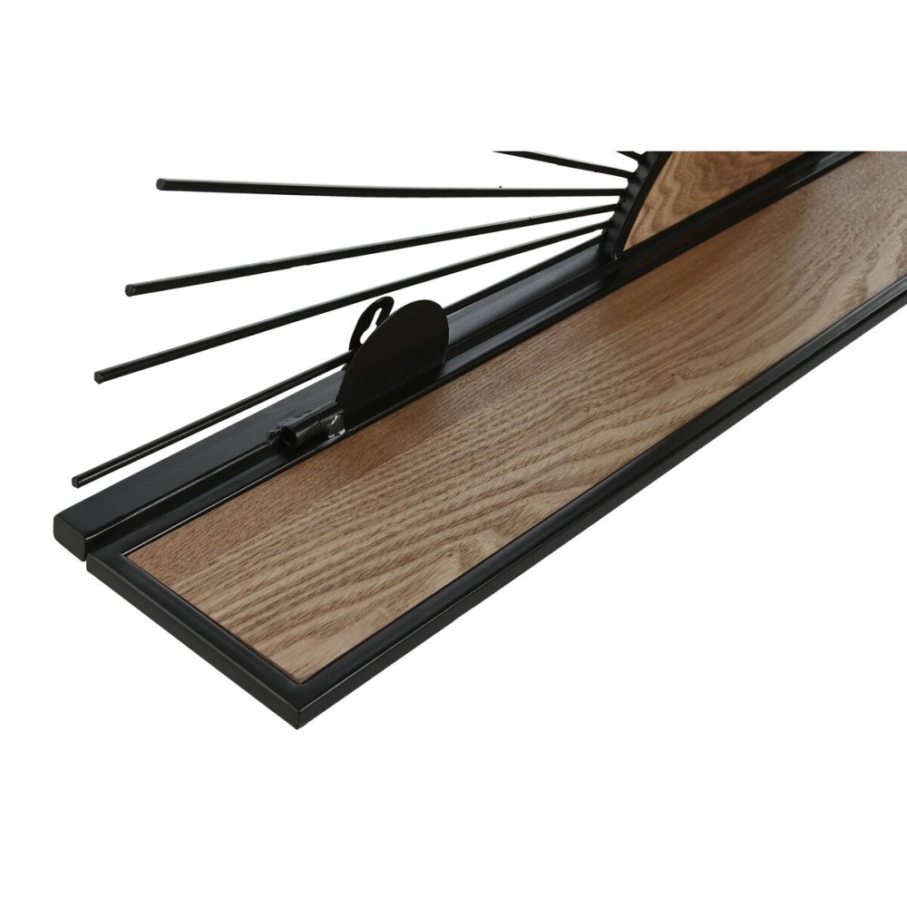 Shelves Home ESPRIT Black Natural Metal MDF Wood 58 x 10,5 x 28 cm Wall