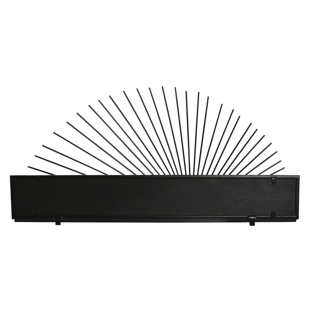 Shelves Home ESPRIT Black Natural Metal MDF Wood 58 x 10,5 x 28 cm Wall