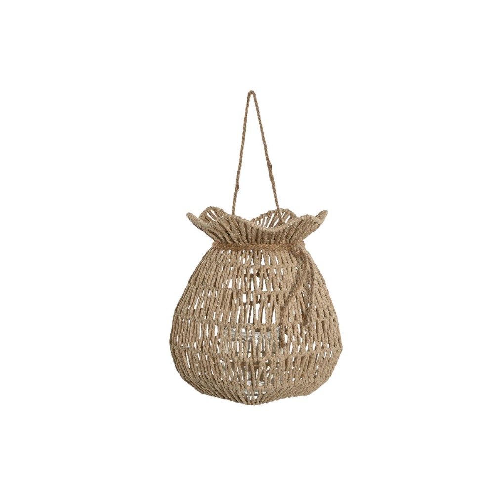 Bougeoir Home ESPRIT Naturel Métal Corde 21 x 21 x 30 cm