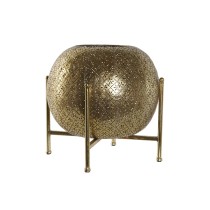 Kerzenschale Home ESPRIT Gold Metall Kristall 29 x 29 x 26,5 cm