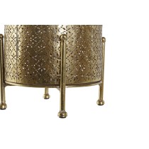 Candleholder Home ESPRIT Golden Metal Crystal 19 x 19 x 24,5 cm