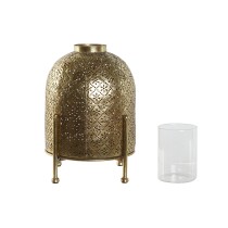 Candleholder Home ESPRIT Golden Metal Crystal 19 x 19 x 24,5 cm