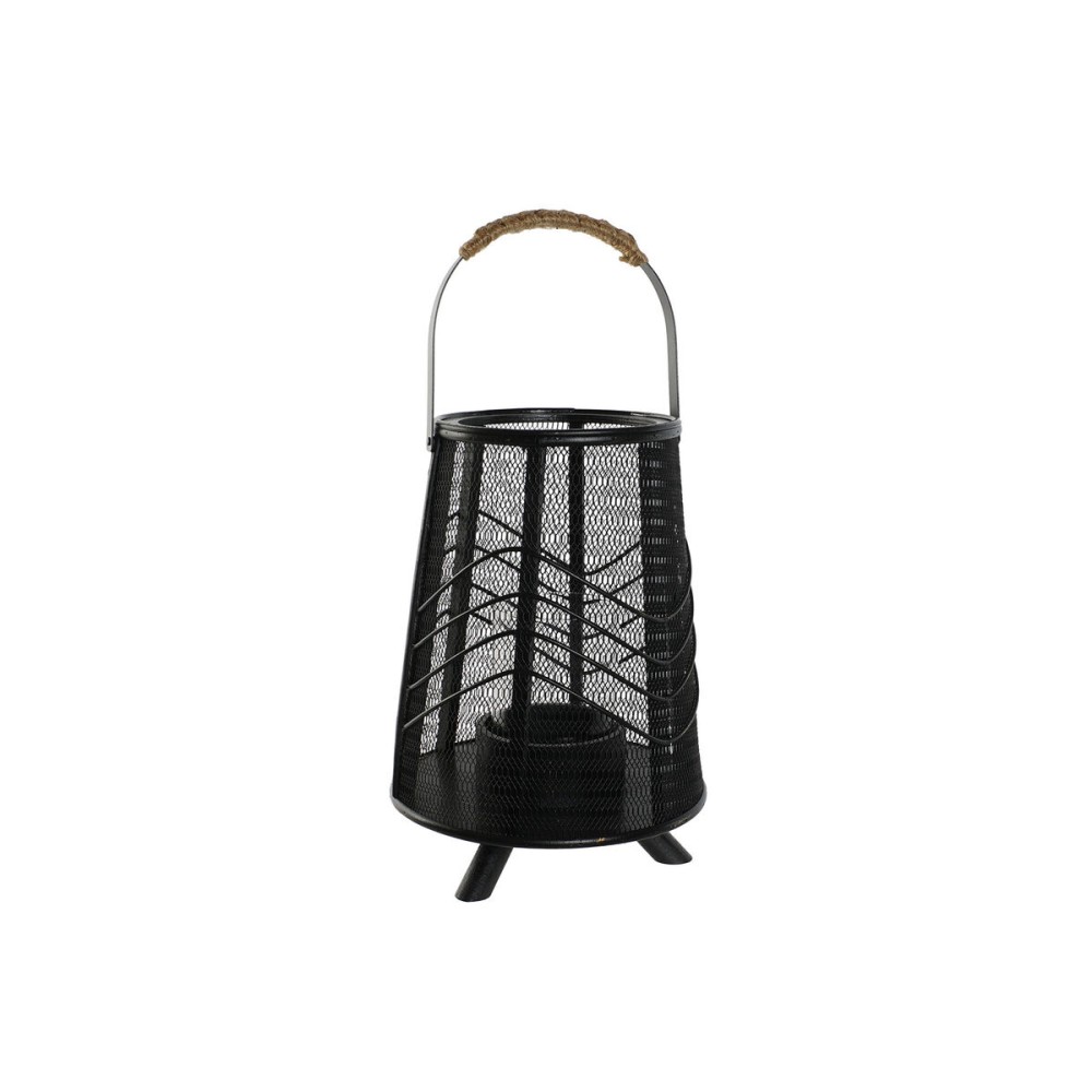 Candleholder Home ESPRIT Black Metal 23 x 23 x 31,5 cm