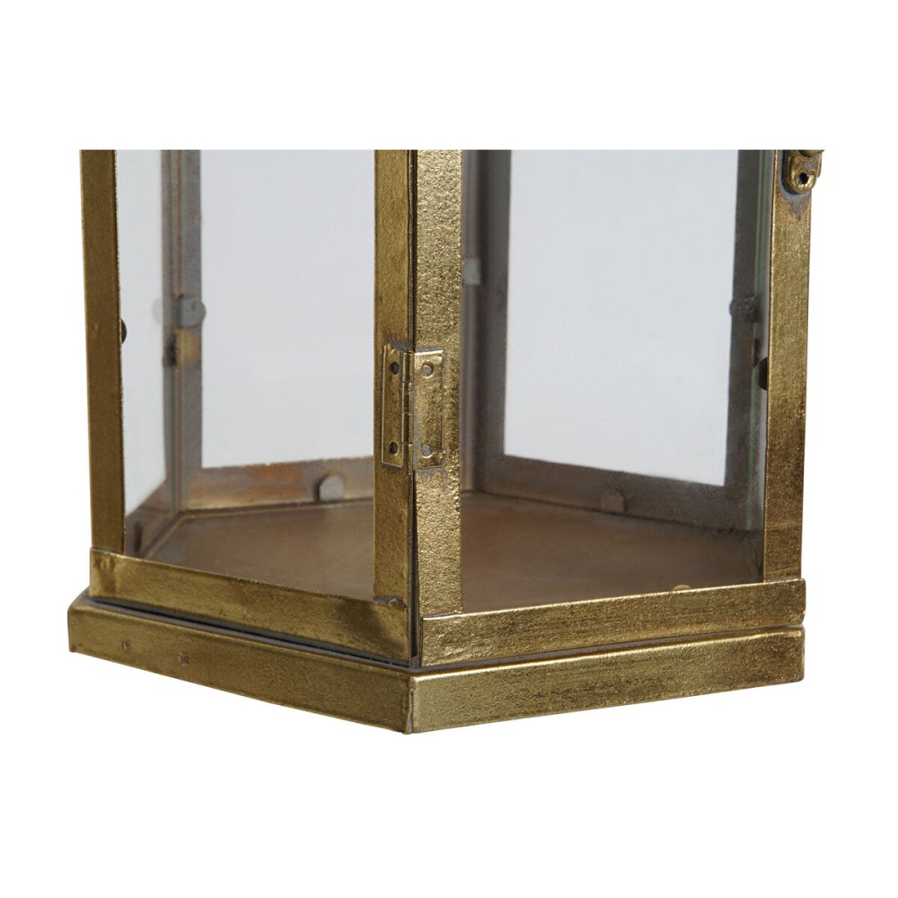 Candleholder Home ESPRIT Golden Metal Crystal 23 x 23 x 48 cm