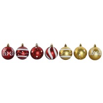 Christmas Baubles Home ESPRIT Red Golden PVC 25 x 6 x 25 cm (16 Pieces)