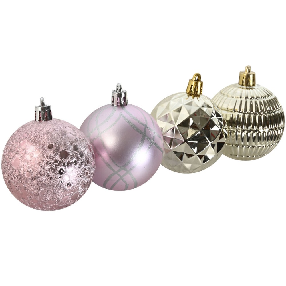 Boules de Noël Home ESPRIT Rose PVC 25 x 6 x 25 cm