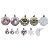 Boules de Noël Home ESPRIT Rose PVC 25 x 6 x 25 cm