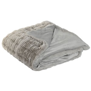 Blanket Home ESPRIT Light grey 220 x 240 x 1 cm