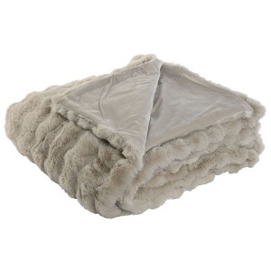 Blanket Home ESPRIT Beige 220 x 240 x 1 cm