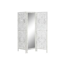 Folding screen Home ESPRIT White Mango wood Mirror 152 x 2 x 182 cm