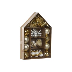 Boules de Noël Home ESPRIT Doré PVC 24 x 6 x 35 cm