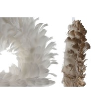 Advent wreathe Home ESPRIT White Golden Feather 30 x 7 x 30 cm (2 Units)