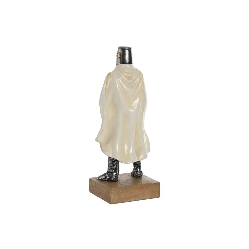 Decorative Figure Home ESPRIT White Silver Resin 10 x 8 x 25 cm (2 Units)