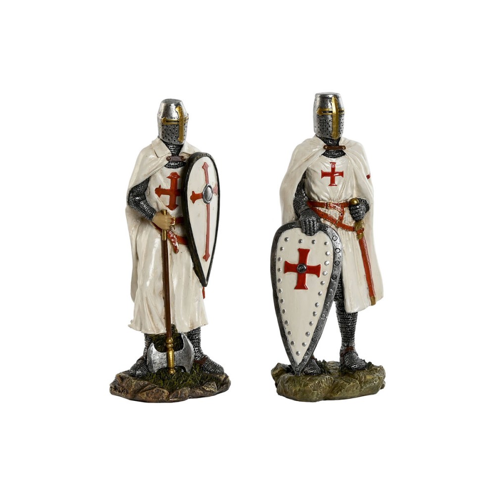 Decorative Figure Home ESPRIT White Red Resin 9 x 8 x 21 cm (2 Units)