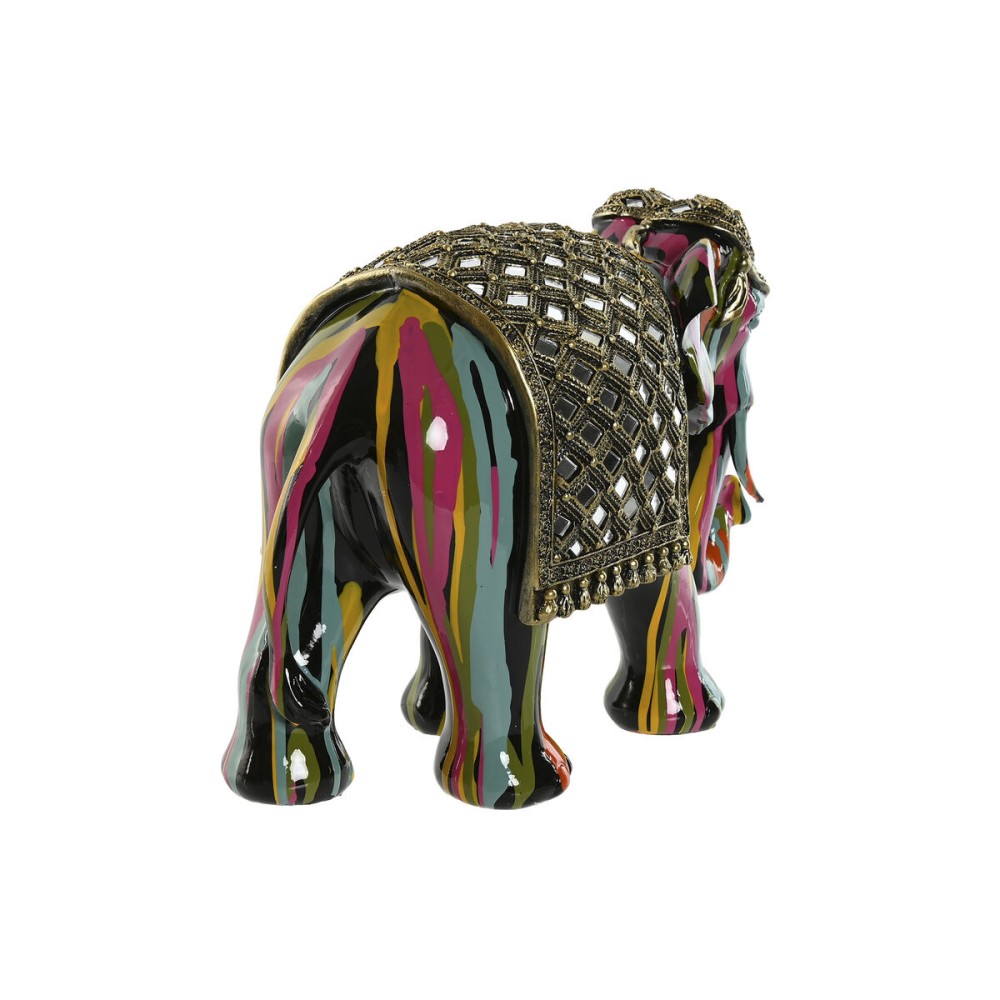 Deko-Figur Home ESPRIT Bunt Harz Elefant 31 x 14 x 22 cm