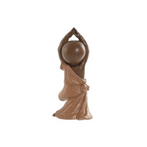 Deko-Figur Home ESPRIT Orange Koralle Neongrün Harz Mönch Orientalisch 11,5 x 5,5 x 14,5 cm (3 Stück)