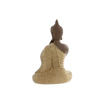 Deko-Figur Home ESPRIT Orange Koralle Neongrün Harz Buddha Orientalisch 9 x 6 x 13 cm (3 Stück)