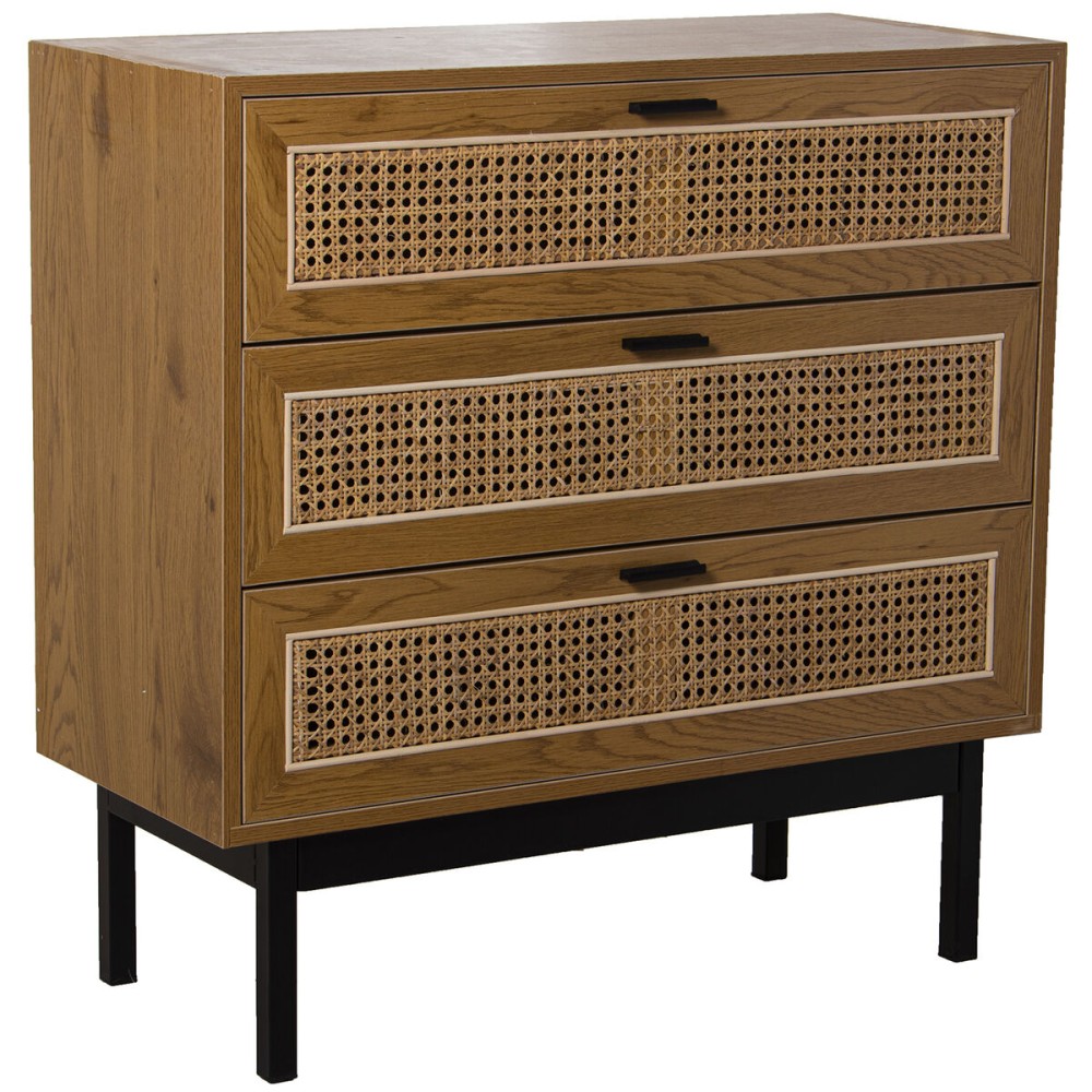 Chest of drawers Alexandra House Living Brown Black 80 x 80 x 35 cm