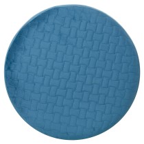 Pouf Alexandra House Living Bleu Doré Velours Bois 8 x 35 x 55 cm