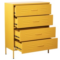 Commode Alexandra House Living Jaune 80 x 102 x 35 cm