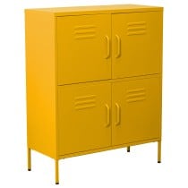 Buffet Alexandra House Living Jaune Métal 80 x 102 x 35 cm