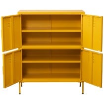 Buffet Alexandra House Living Jaune Métal 80 x 102 x 35 cm