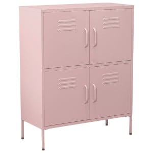 Buffet Alexandra House Living Rose Métal 80 x 102 x 35 cm