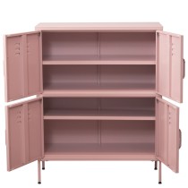 Buffet Alexandra House Living Rose Métal 80 x 102 x 35 cm