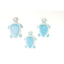 Décoration murale Romimex Bleu Tortue 20 x 7 x 14 cm 3 Pièces