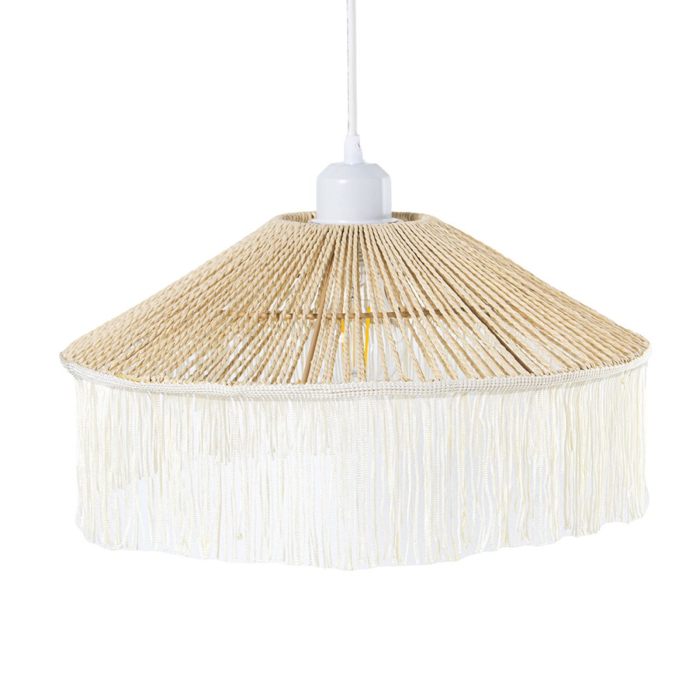 Ceiling Light Alexandra House Living Brown Rattan Natural Fibre