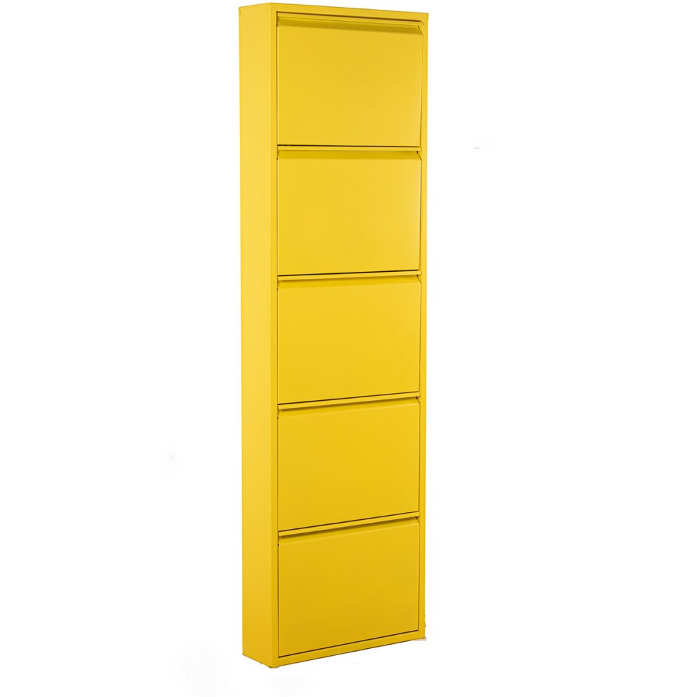 Shoe Rack Alexandra House Living Yellow 50 x 170 x 15 cm 5 drawers