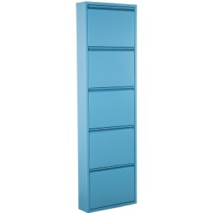 Shoe Rack Alexandra House Living Blue 50 x 170 x 15 cm 5 drawers