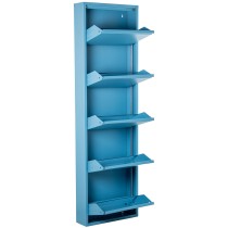 Schuhschrank Alexandra House Living Blau 50 x 170 x 15 cm 5 Schubladen