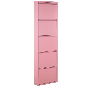 Shoe Rack Alexandra House Living Pink 50 x 170 x 15 cm 5 drawers