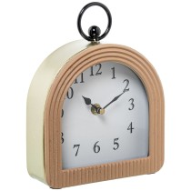 Table clock Alexandra House Living Brown Golden Wood Metal 16 x 21 x 5 cm