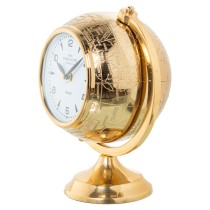 Table clock Alexandra House Living Golden Metal Globe 24 x 20 x 16 cm