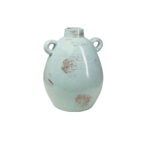 Vase Romimex Bleu Terre cuite 25 x 35 x 25 cm Avec des poignées